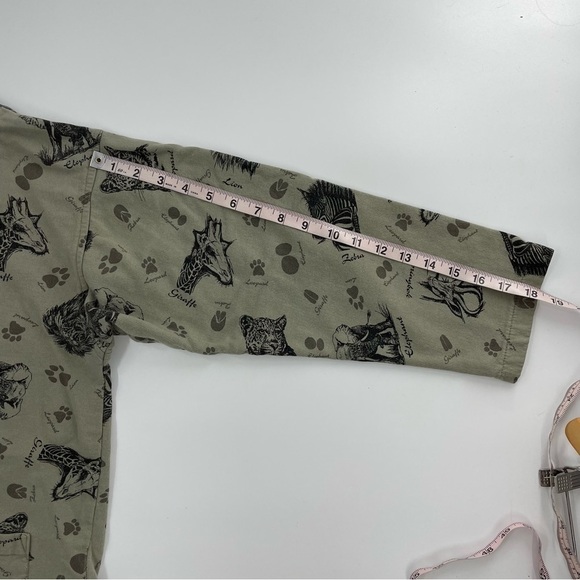 VTG Untamed Africa safari print cotton button front cardigan - Picture 6 of 9